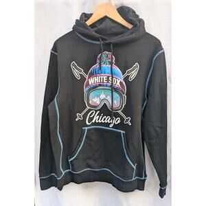 Chicago White Sox Womens MLB Graphic Logo Hoodie Sz M New Era Genuine Winter Ski